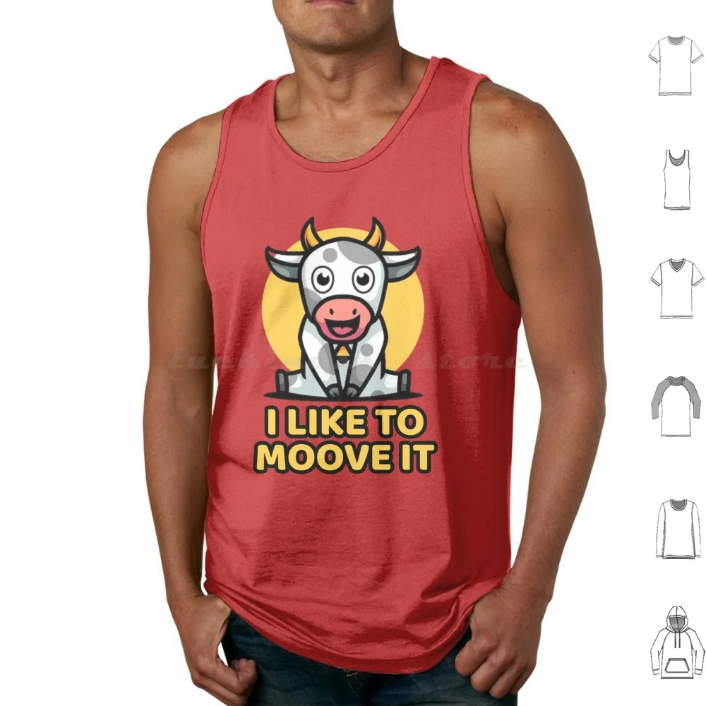 Mi Piace Moove It Canotte Gilet Senza Maniche Divertente Esercizio Divertente Mucca Carino Mucca Pilates Pole Dancing Pole Dancer Yoga Fitness