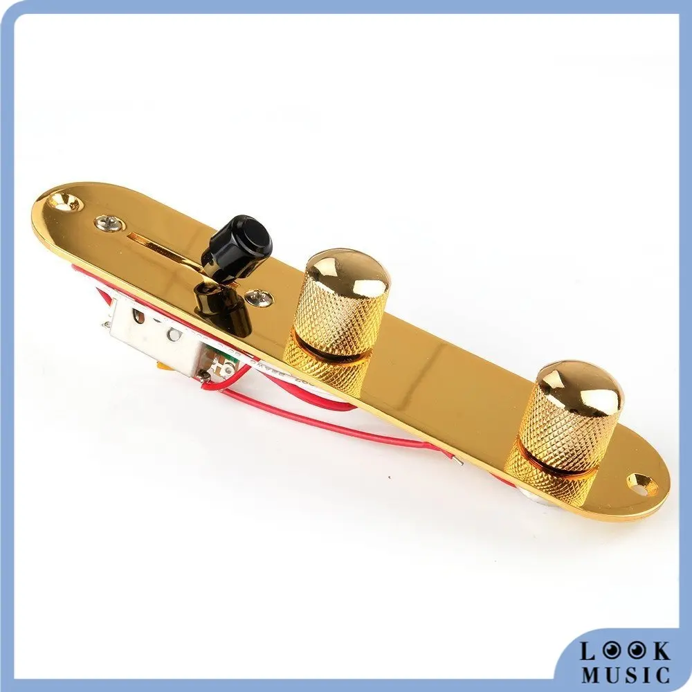 Look Chitarra Elettrica Caricata Piastra Di Controllo Interruttore Cablaggio Per Fende R Tl Telecaster Tele Guitars Guitarras-Colore Dorato