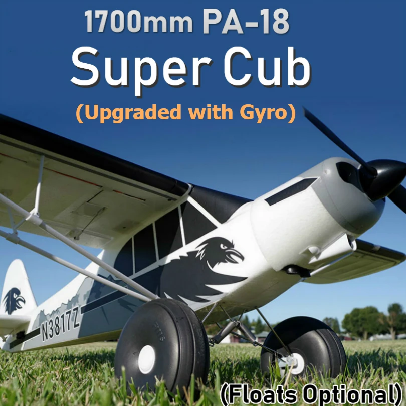 Rc Airplane 1700Mm 1.7M Pa-18 J3 Piper Super Cub Trainer Principiante Con Reflex Gyro Pnp Modello Aereo Aereo Galleggianti Opzionali
