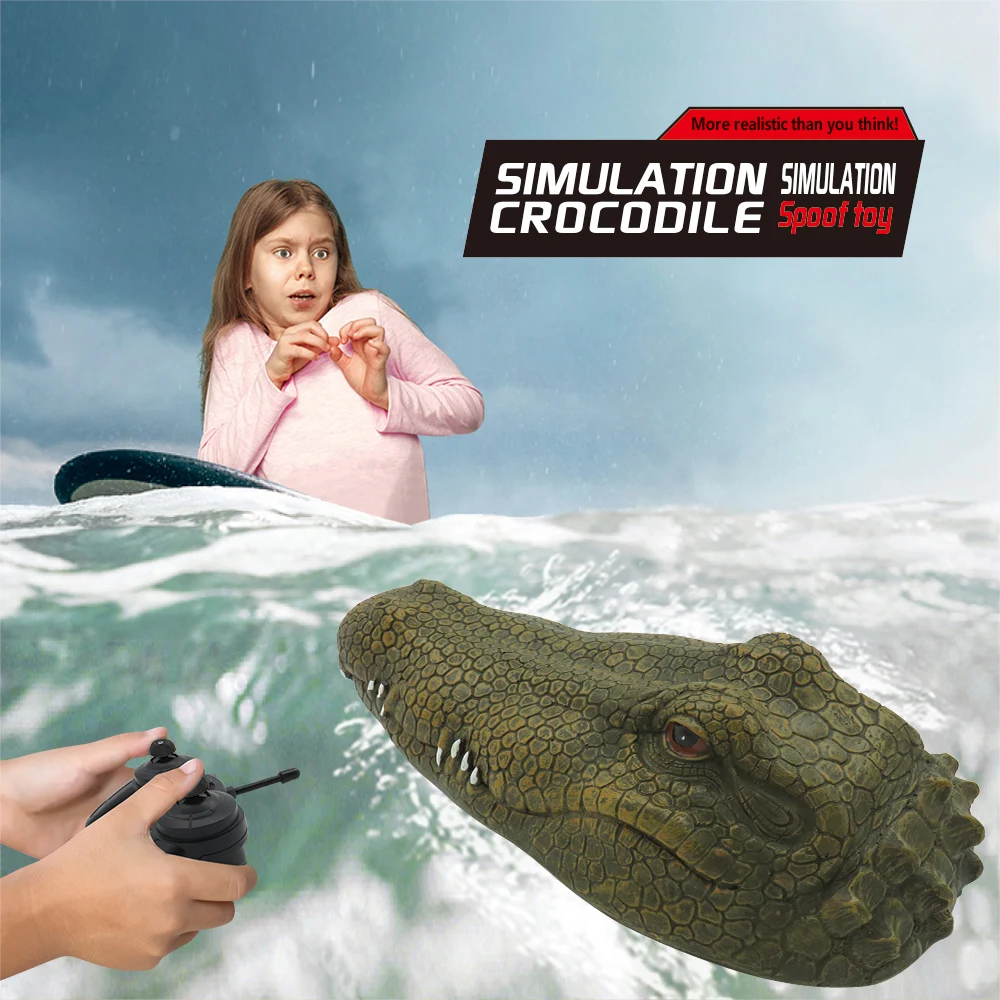 2.4G Flytec Rc Boat Fake Crocodile Head Spoof Toy Rc Electric Racing Boat Protezione A Bassa Tensione Crocodile Head Spoof Rc Boat