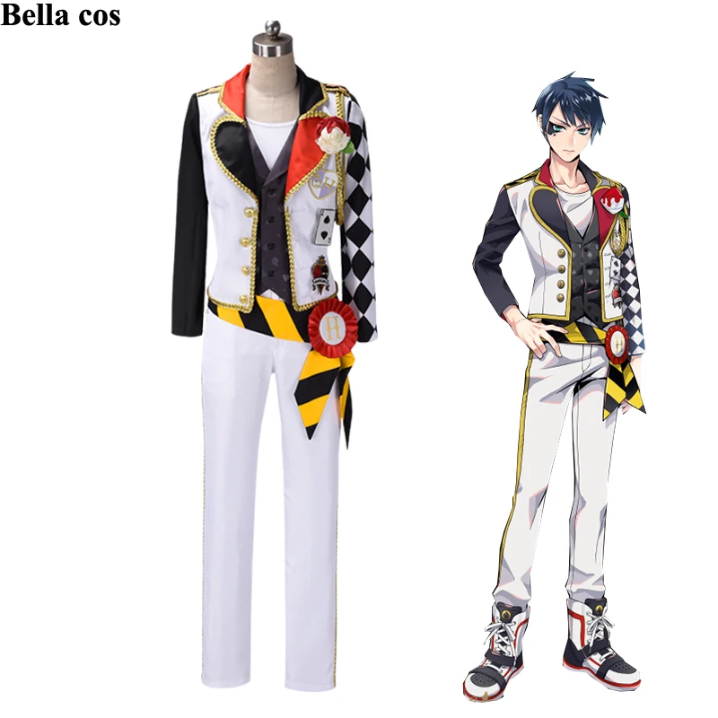 Custom Made Twisted-Wonderland Heartslabyul Ace Clover Cosplay Uniforme Giacca Pantalone Camicia Halloween Costume Anime Vestiti Outfit