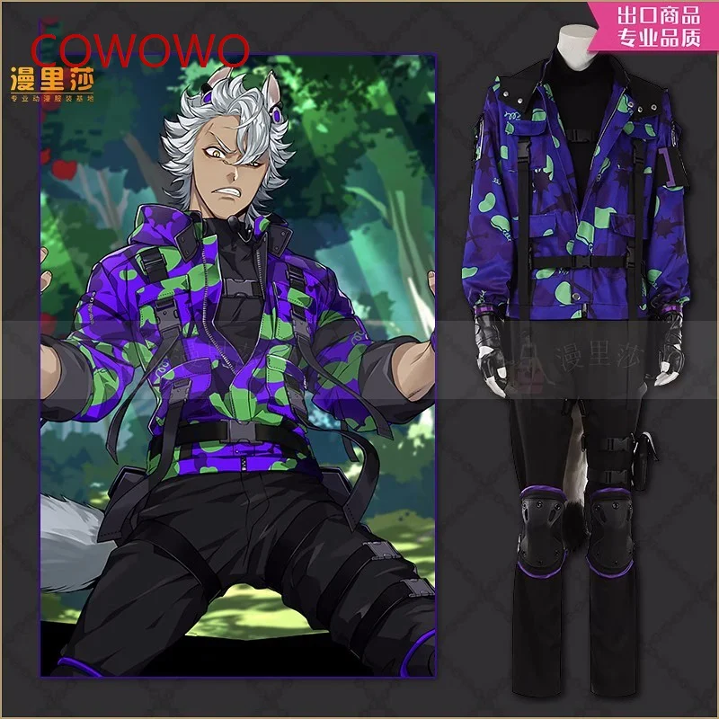 Cowowo Game Twisted Wonderland Octavinelle Azul Jack Costume Cosplay Camouflage Jade Beans Camo Halloween Uniform Party Outfits