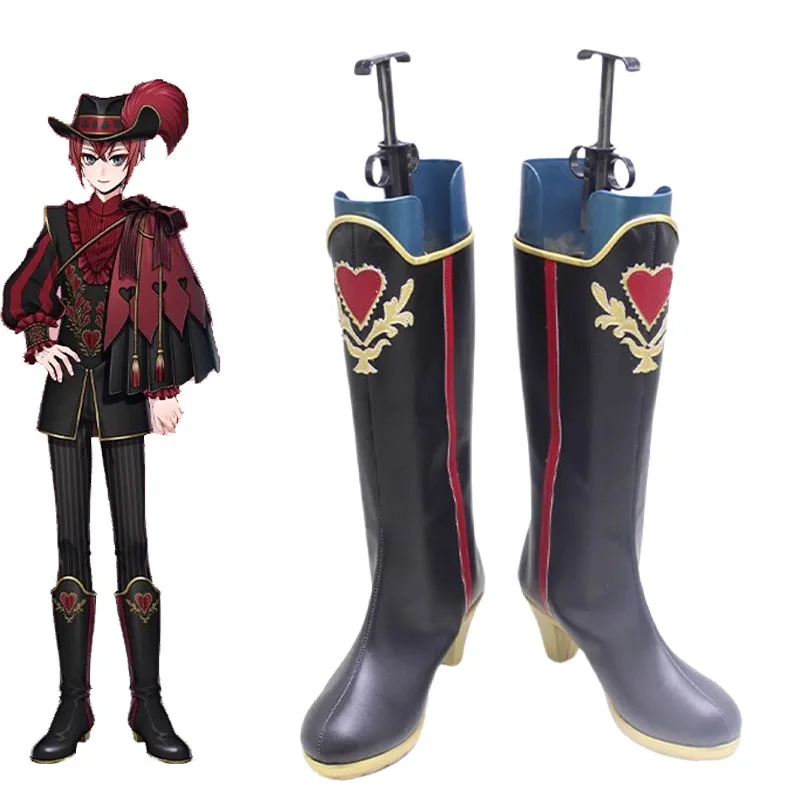 Heartslabyul Riddle Roshearts Stivali Cosplay Twisted-Wonderland Scarpe Alice Nel Paese Delle Meraviglie Halloween Party Riddle Stivali Alti