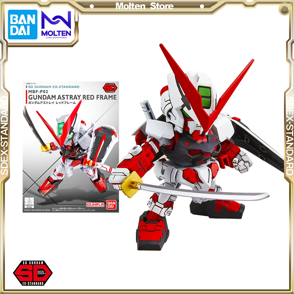 Bandai Original Sd Gundam Ex Standard Gundam Smarrimento Red Frame Gunpla Model Kit Assembly/Assembly