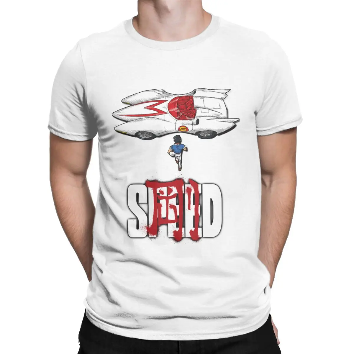 Speed Racer Mach 5 Anime Mach Go Go Go Speedy Manga 100% Cotone Abbigliamento Divertente Manica Corta O Collo Tees Nuovo Arrivo T-Shirt