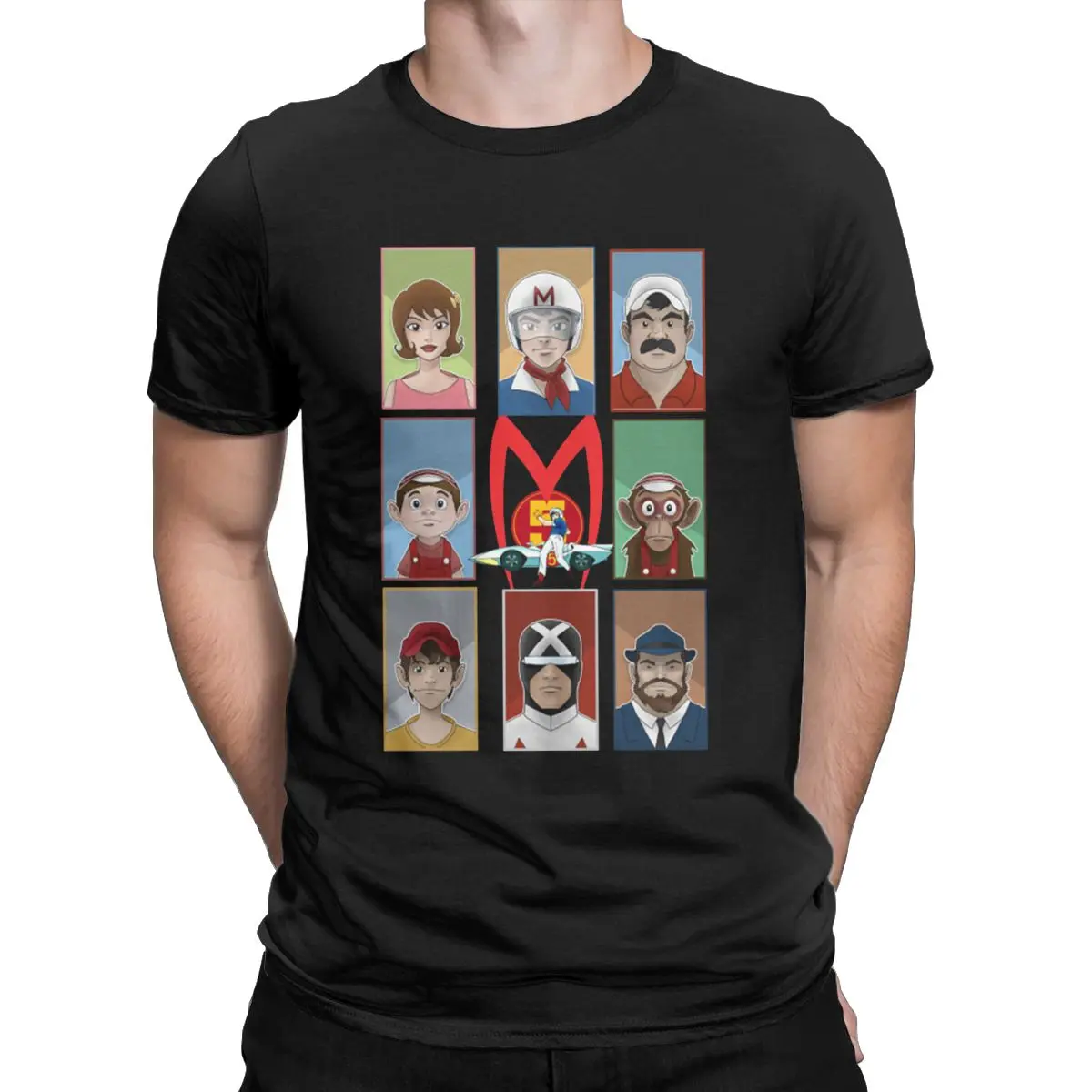 Speed Racer Team Mach 5 Anime Mach Go Go Go Speedy Manga Abbigliamento Uomo 100% Cotone Cool T-Shirt Manica Corta Top Estate