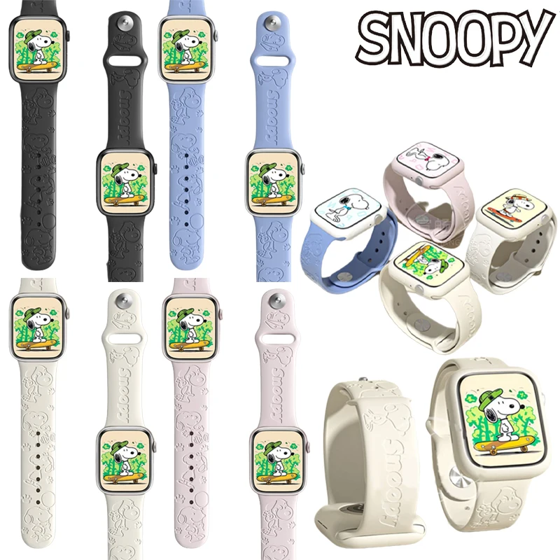 Cinturino In Silicone Snoopy Per Cinturino Apple Watch 44Mm 40Mm 45Mm 41Mm Ultra 49Mm 42Mm 38 44 45 Mm Bracciale Apple Watch Per 7 8 Se 3 4 5