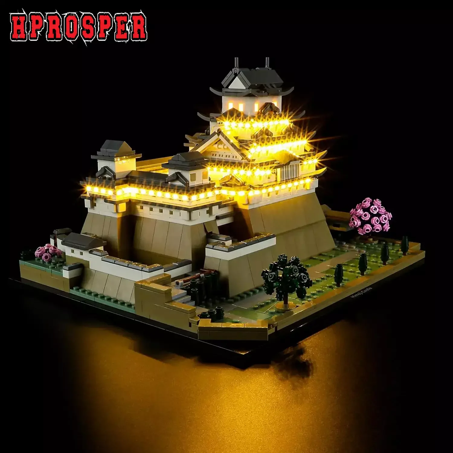 Hprosper 5V Led Light Per Architettura 21060 Himeji Castle Lampada Decorativa Con Scatola Batteria (Non Includere Blocchi Lego)