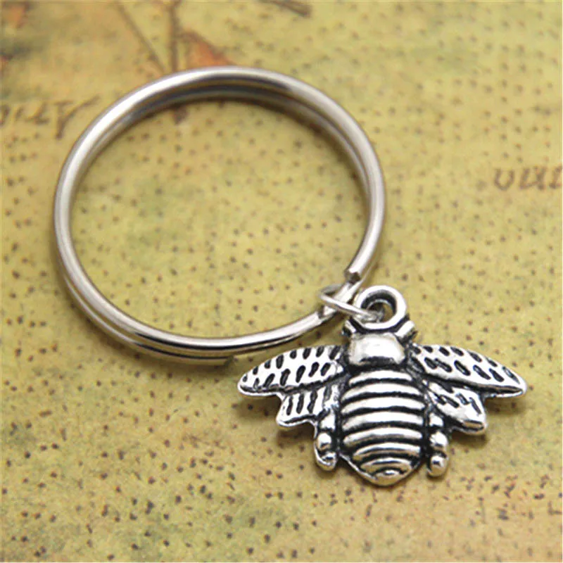 12 Pz/Lotto Bee Portachiavi Charm Jewelry Bumblebee Apicoltore Gift Lover