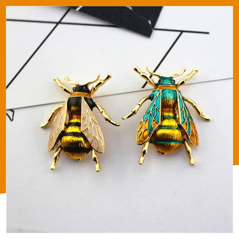 Vintage Enamel Bumblebee Brooch Women Light Luxury Wasp Insect Brooch Festival Gift Brooch Banquet Pin