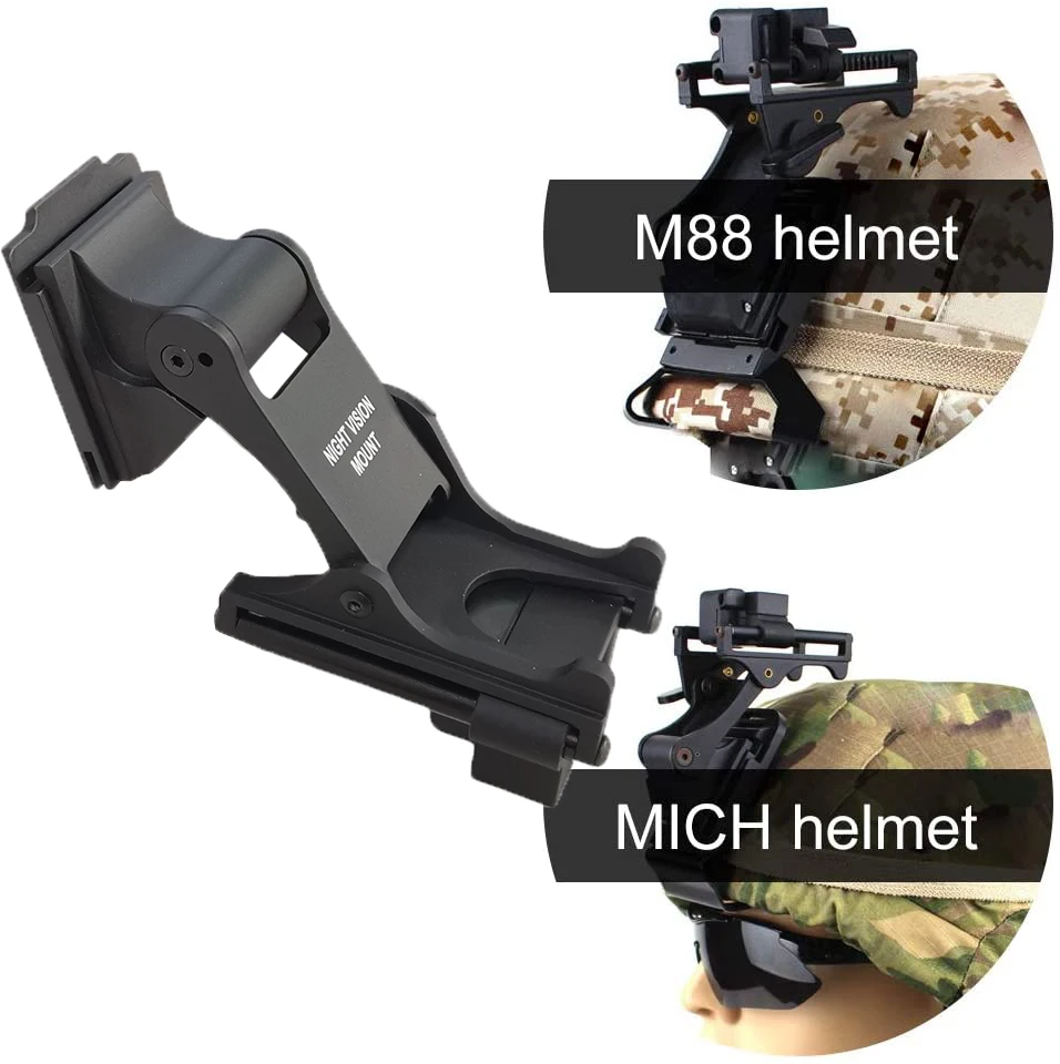 Tactical Regolabile Metal Nvg Rhino Arm Mount Night Vision Adapter Goggles Headset Per Pvs-7 Pvs-14 Adatto A Fast Mich Fast Helmet