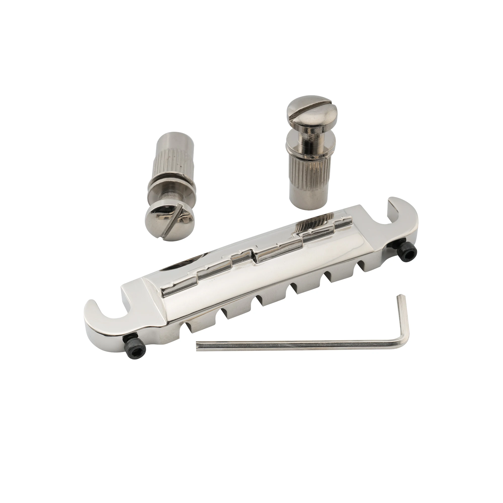 Musiclily Pro 52.5Mm Pre-Set Intagliabile Avvolgente Ponte Cordiera Per Chitarra Epiphone Les Paul Junior Lp Style, Nichel