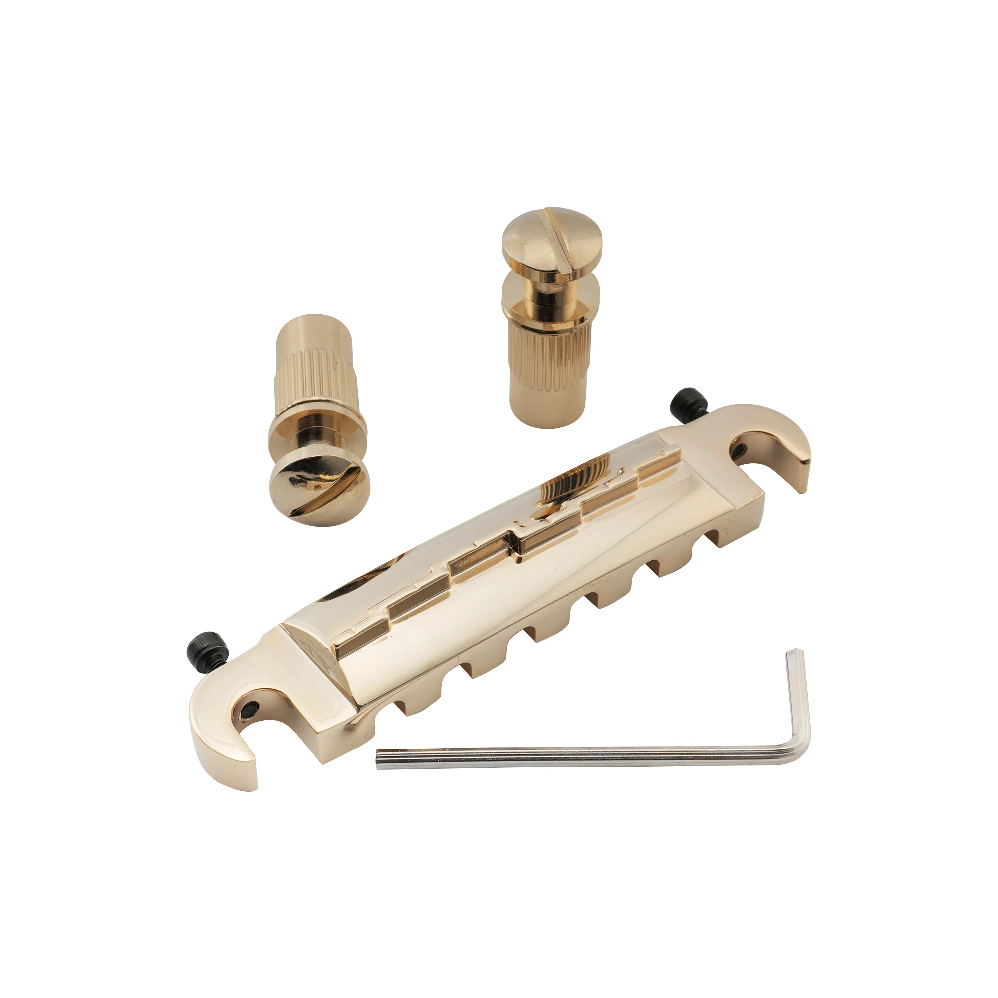 Musiclily Pro 52.5Mm Pre-Set Intagliabile Avvolgente Ponte Cordiera Per Chitarra Epiphone Les Paul Junior Lp Style, Oro