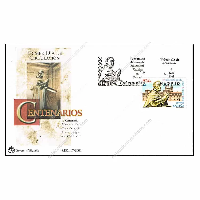 C1698/Spagna 2001, Fdc Cardinal Stampal (N) - Edifil Fdc3801