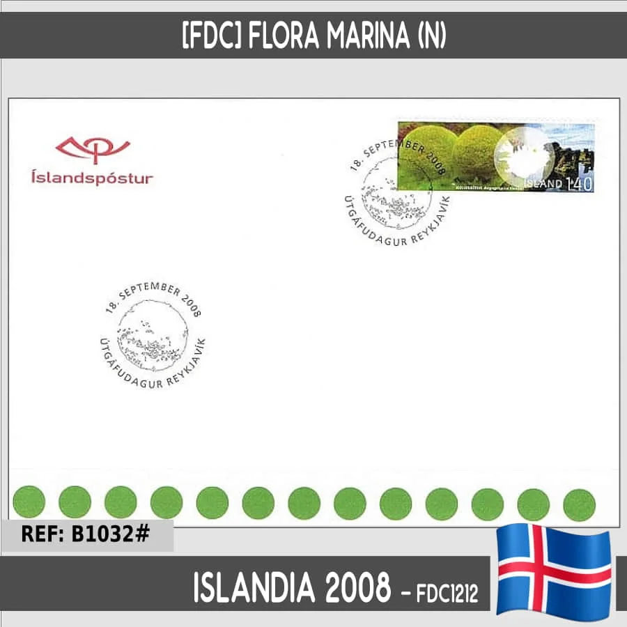 B1032 #2008 Islanda [Fdc] Flora Marina (N)