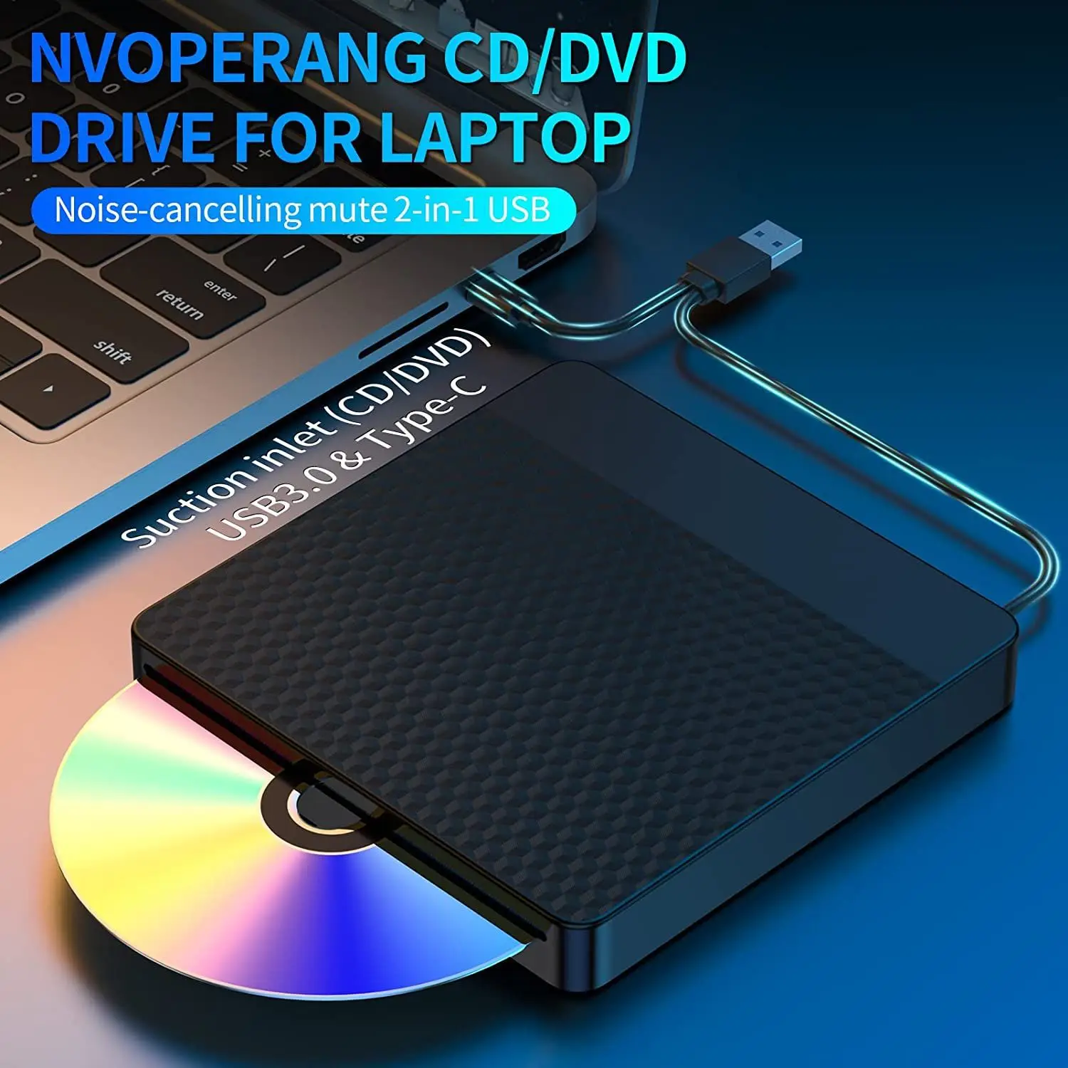 Usb 3.0 E Tipo C Masterizzatore Dvd Esterno Lettore Di Schede Multifunzione Lettore Cd/Dvd Dvd Rw Unità Ottica Mac Os Window Xp/7/8/10