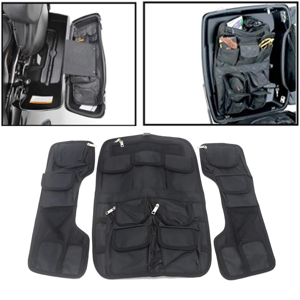 Bisdlemen Hard Saddlebags Coperchio Organizer + Side Hard Bags Storage Per Harley Touring 1996-2013 2012 2010 2009