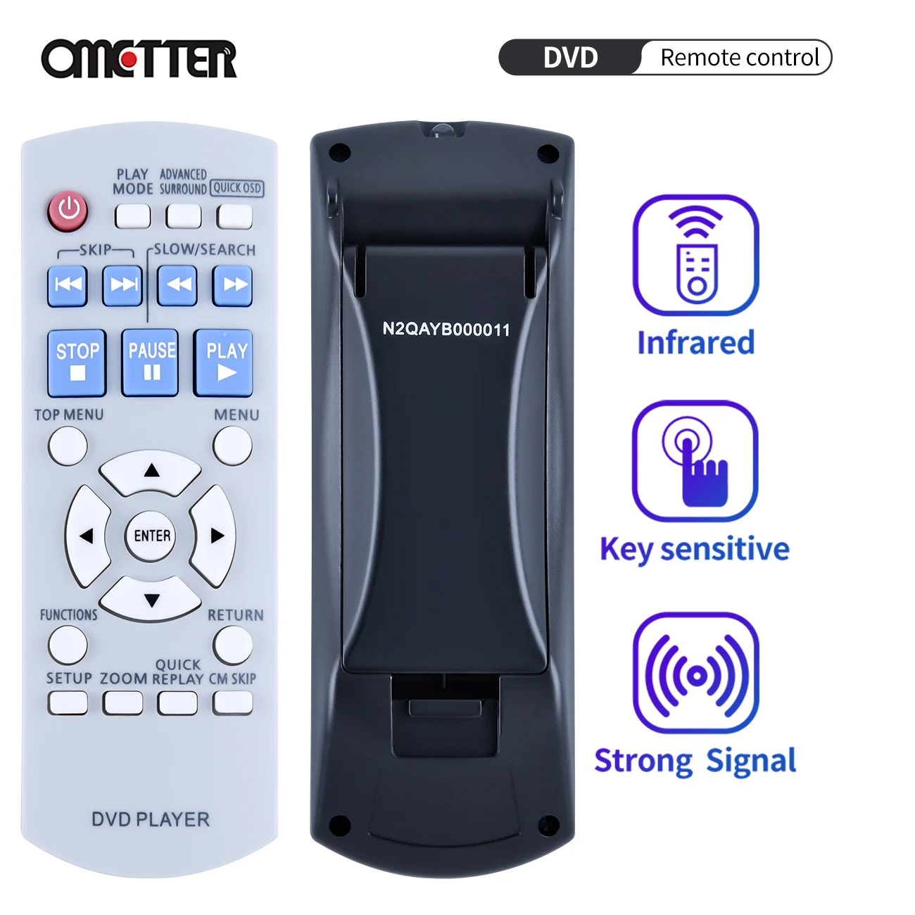 N2Qayb000011 New For Panasonic Dvd Player Remote Control Dvd-S1 Dvds1S Dvd-S810 S820 S830 S860 S825