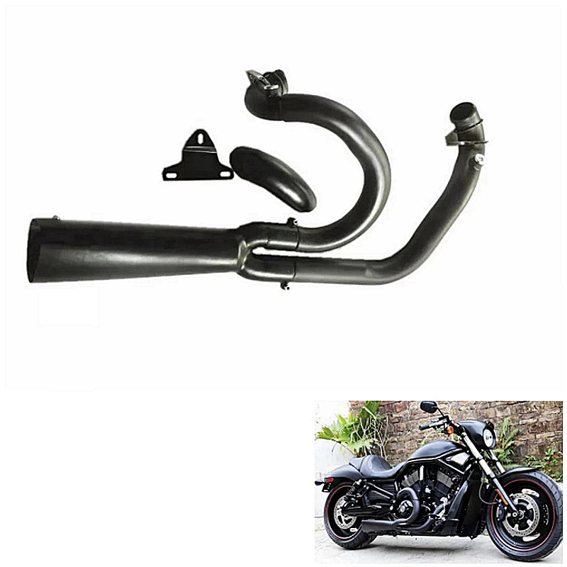 Sistema Di Scarico Moto Nero Per Harley Davidson Night Rod V-Rod Muscle