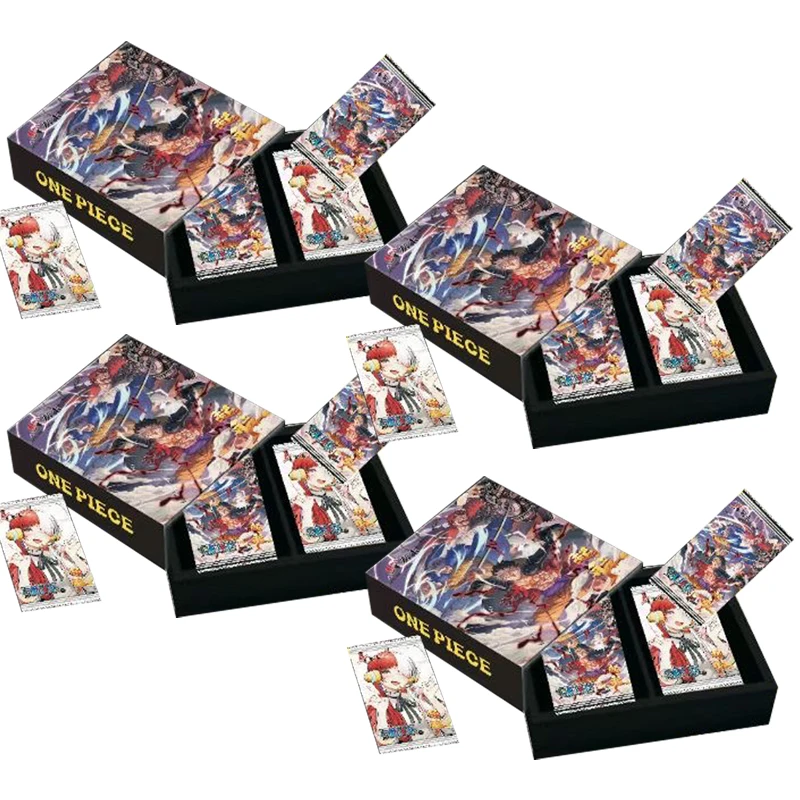 4 Scatole Cartas One Piece Cards Booster Box One Piece Card Box Collection Letters Sanji One Piece Anime Paper Collection Cards