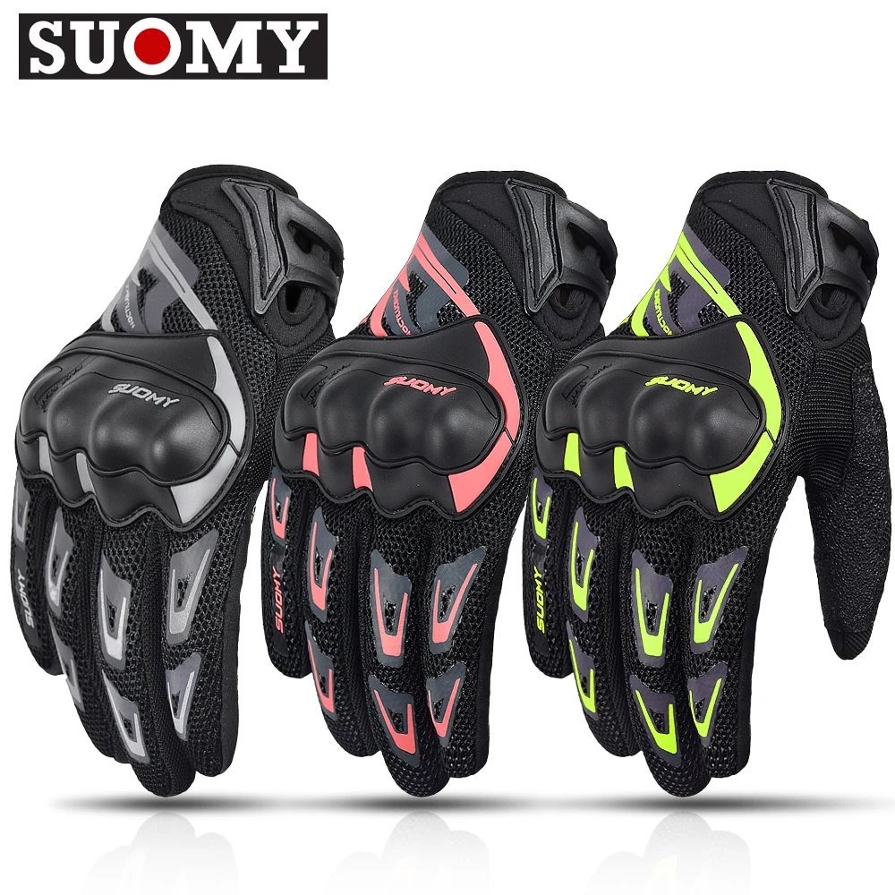 Suomy Guanti Da Moto Estivi Touchscreen Motocross Racing Guanti Protettivi Da Moto Con Guscio Rigido Guanti Anti-Caduta Traspiranti