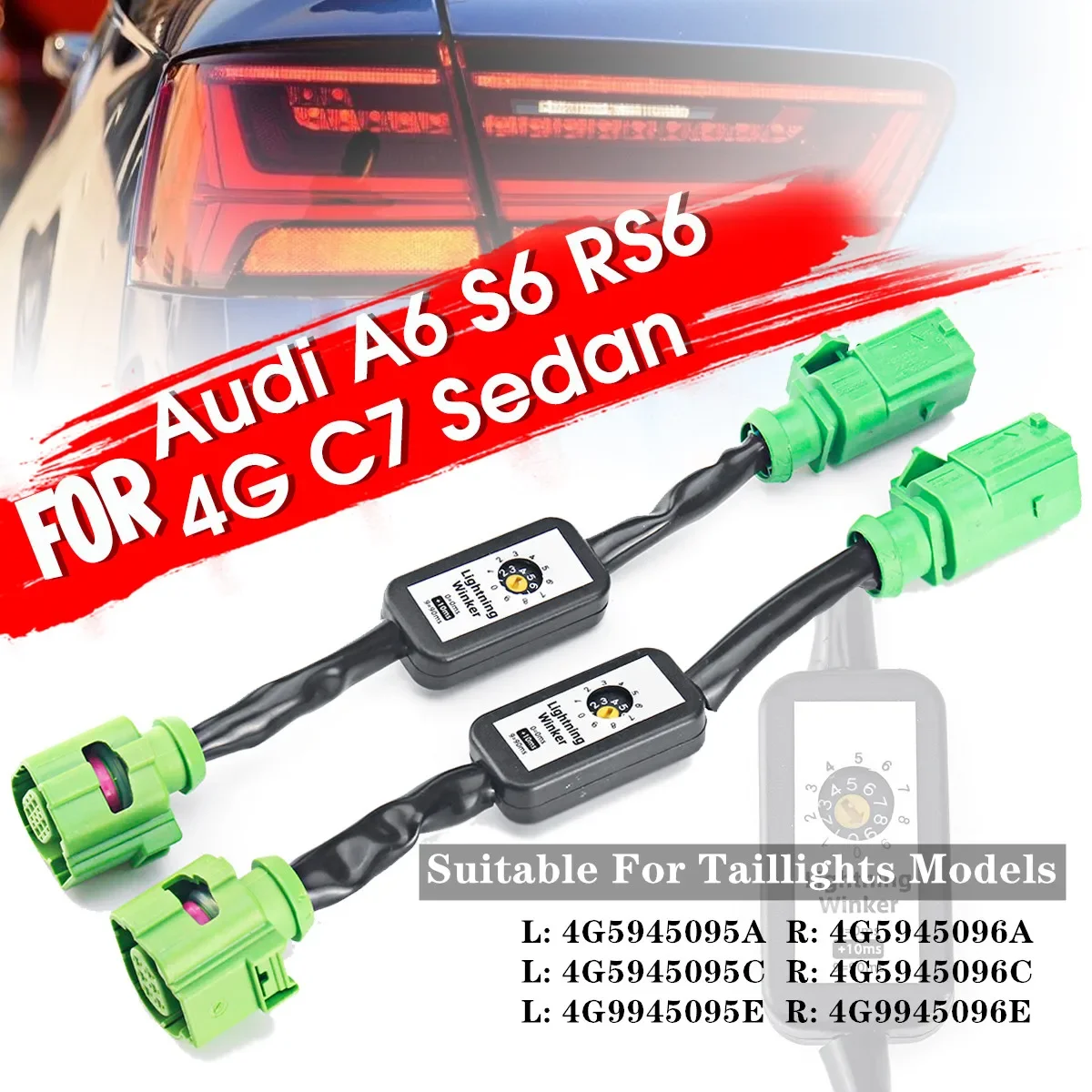 2Pcs Indicatore Di Direzione Dinamico Led Fanale Posteriore Modulo Cablaggio Per Audi A6 S6 Rs6 4G C7 Berlina