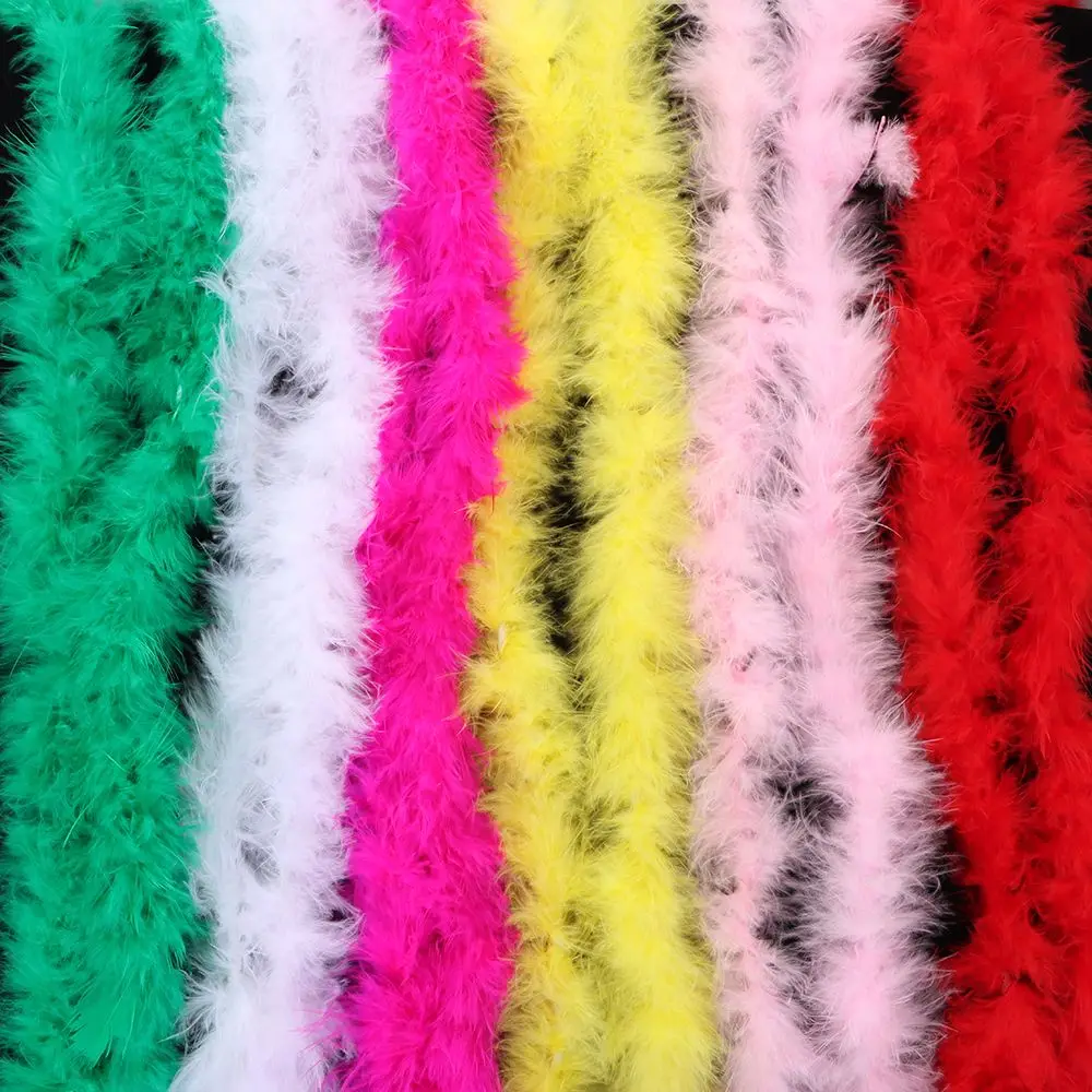 2M Feather Boa Strip Fluffy Feather On Ribbon Craft Costume Fancy Dress Decorazione Per Feste Di Matrimonio Abbigliamento Cucito E Tessuto
