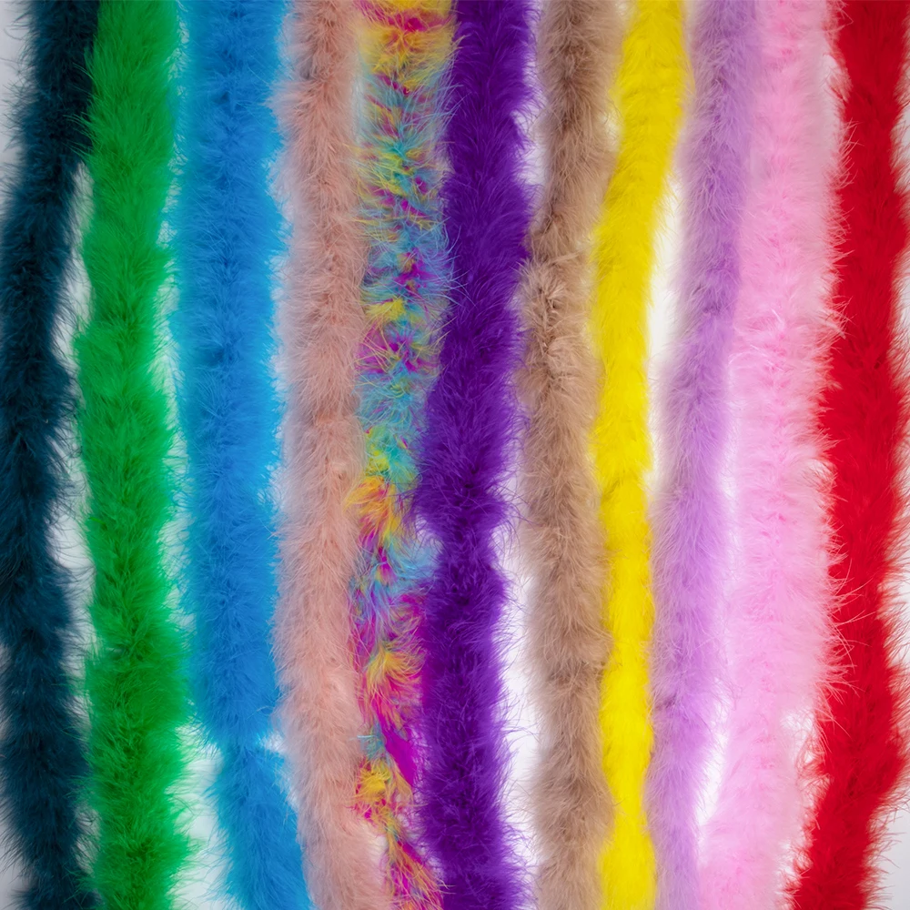 Colorato Marabou Turchia Piume Boa Scialle 13G Per La Festa Abiti Da Sposa Cucito Albero Di Natale Artigianato Plume 2 Yard/Pz All'Ingrosso