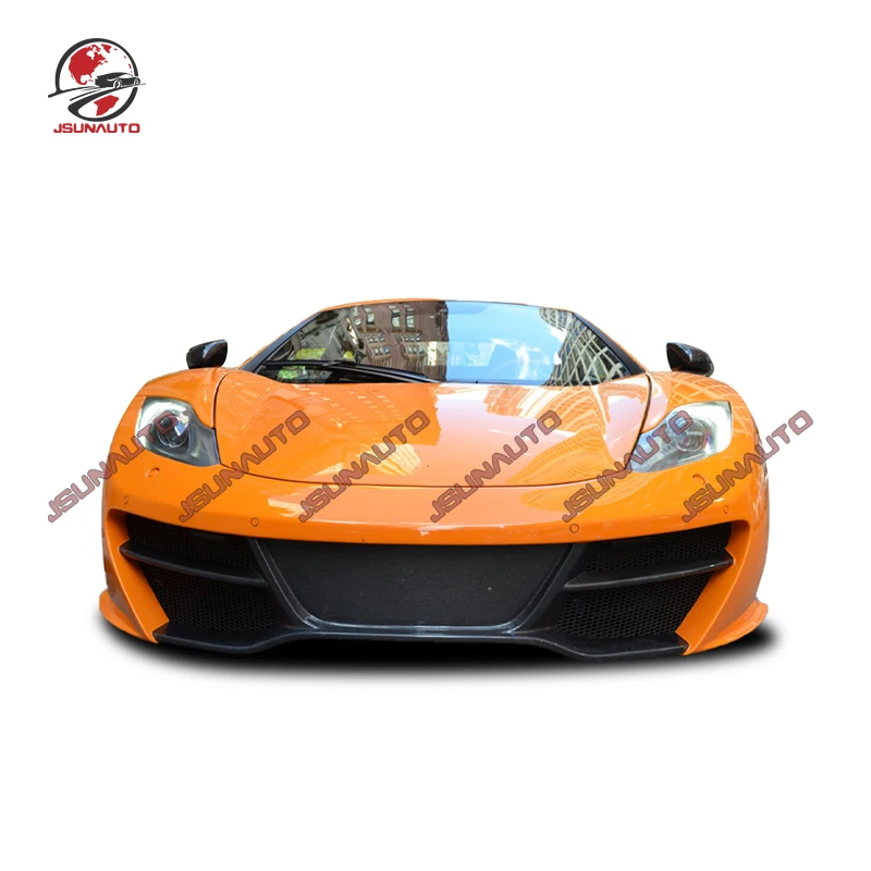 Carbon Fiber Body Kit For Mclaren Mp4-12C Rz Style Front Bumper Side Skirts Rear Diffuser Lip For 2012-2014 Mp4-12C 650S