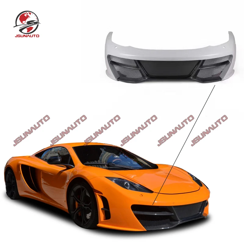 For Mclaren Mp4-12C Front Bumper Rz Style Body Kit Carbon Fiber Front Bumper Diffuser Lip For Mp4-12C 650S 2012-2014