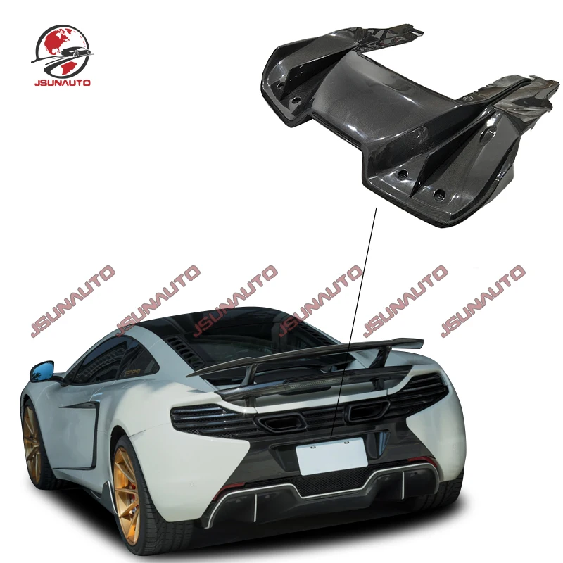 Real Carbon Fiber Body Kit For Mclaren Mp4 12C D Style Rear Bumper Diffuser Rear Lip For 650S 2011-2014