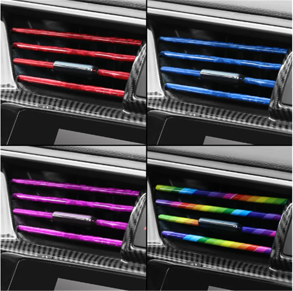 10Pcs Car Styling Air Outlet Trim Strips Parts Per Mclaren Mp4-12C X-1 650S 540C P1 12C