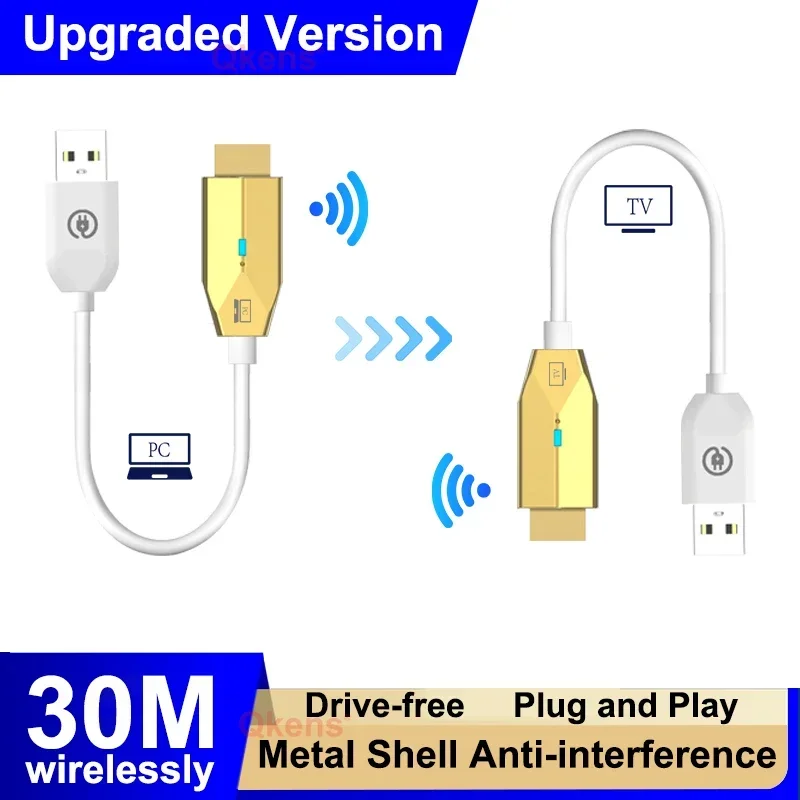 30M Usb Wireless Hdmi Extender Cable Audio Video Trasmettitore E Ricevitore Adattatore Display Per Fotocamera Pc A Tv Monitor Proiettore
