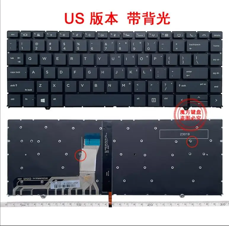 Tastiera Usa Per Hp Elitebook 1050 G1 Zbook Studio G5 Hsn-Q11C Nero Con Retroilluminazione