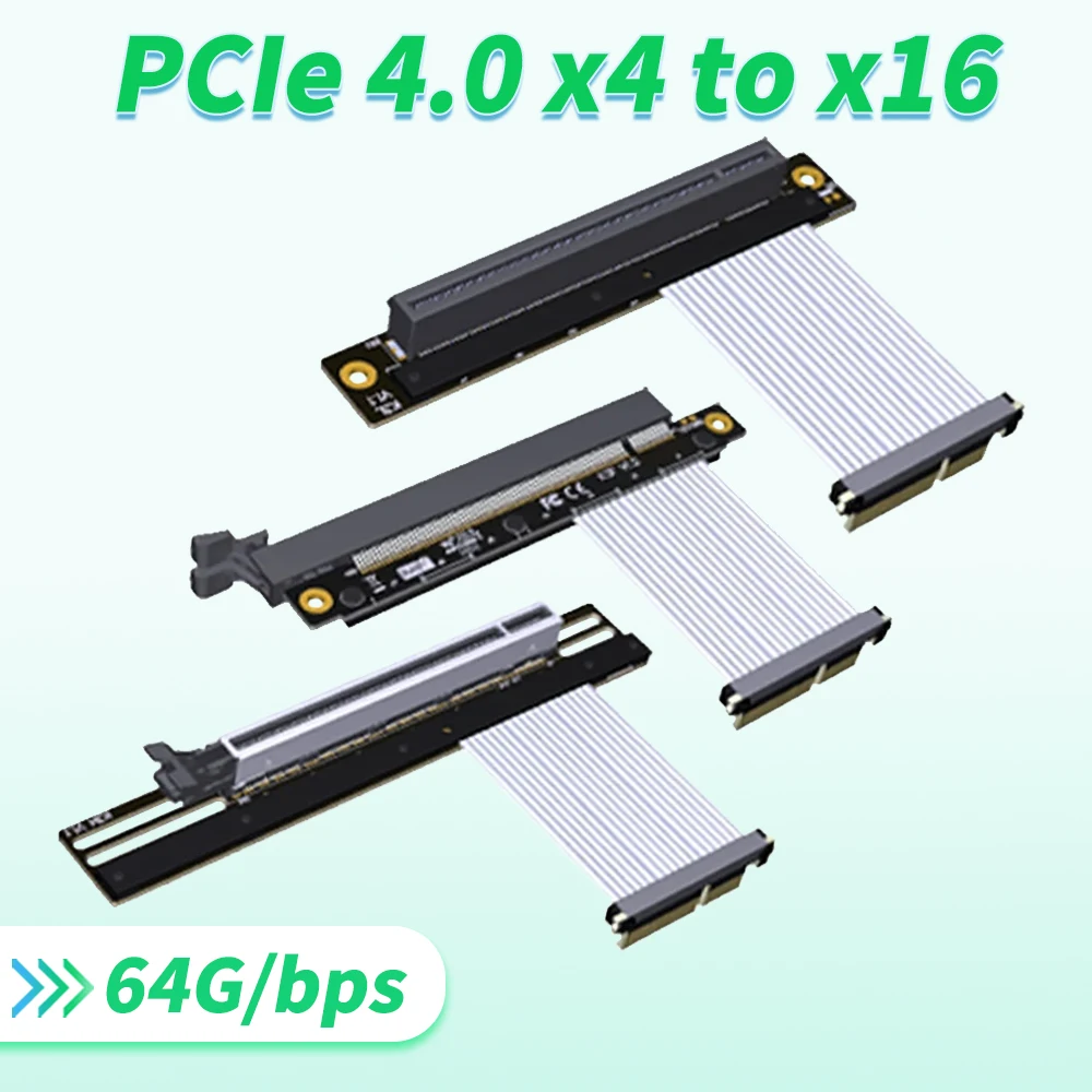 Riser Pci Express 4.0 X4 A X16 Cavo Di Prolunga Per Scheda Grafica Pcie4.0 Supporto Rtx3090 Rx6800Xt Gen4 64G/Bps K23Sh K23Sl-Tl R23Sh