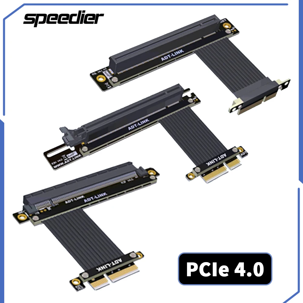 Riser Pci-E 4.0 X4 A X16 Cavo Di Prolunga Ad Angolo Retto Singolo Doppio 90 Gradi R23Sh R23Sf-Tl Rtx3090 Rx6800Xt Pcie 3.0 4X 16X