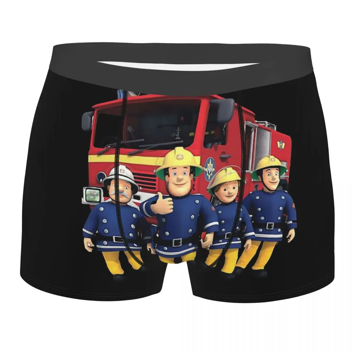 Fireman Sam And Friends Underpants Breathbale Panties Male Underwear Ventilate Shorts Boxer Briefs