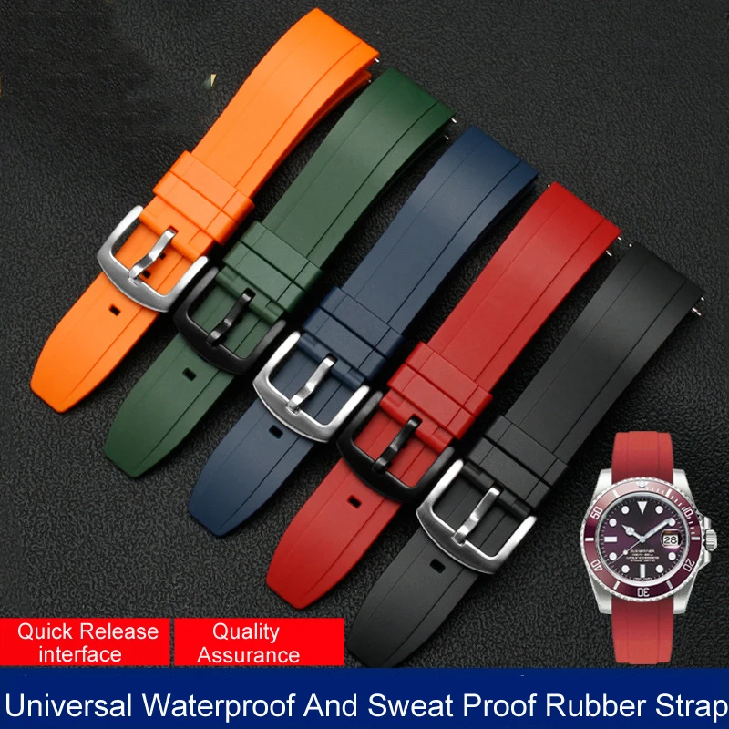 Cinturini In Silicone Con Estremità Curva In Gomma Per Omega Watch At150 Mastersea 007 Per Cinturino Seiko Marca Watchband20Mm 22Mm 24Mm