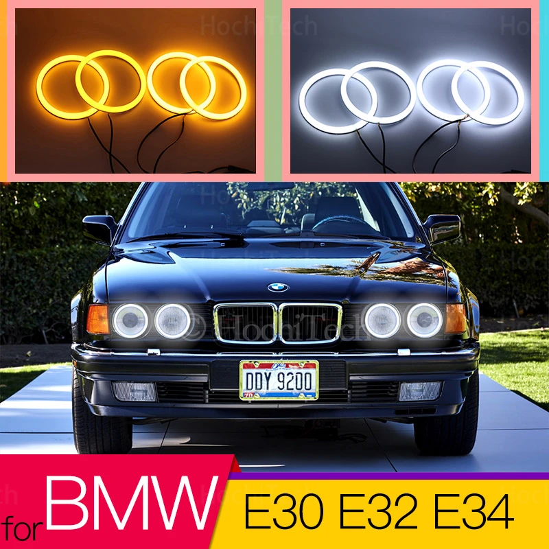 Switchback Cotton Light Led Angel Eye Halo Dual Color Per Bmw E30 E32 E34
