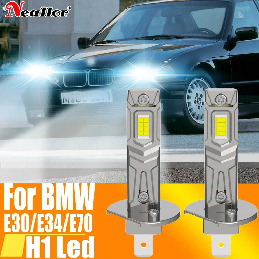2X H1 Led Light Canbus Bulb Car Headlight High Power Auto Fog Diode Moto Driving Running Lamp 12V 55W Per Bmw E30 E34 E70 1994