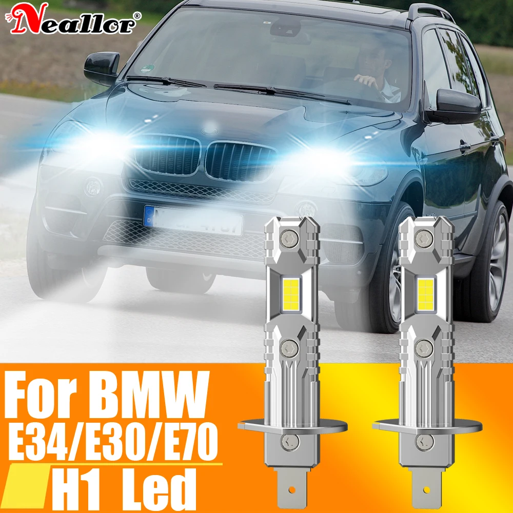 2X H1 Led Light Canbus Bulb Car Headlight High Power Auto Fog Diode Moto Driving Running Lamp 12V 55W Per Bmw E30 E34 E70 1994