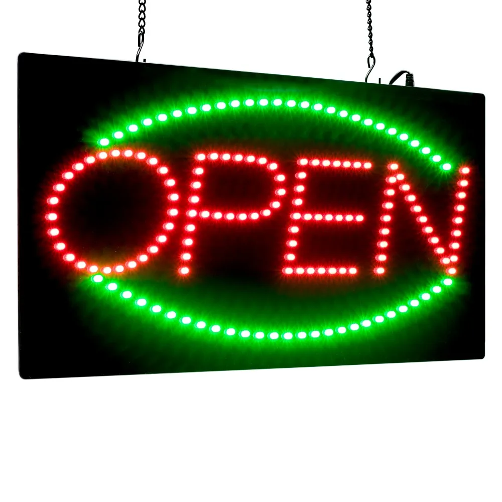 Led Store Open Neon Sign Animated Advertising Light Board Mall Bright Commercial Billboard Con Us Eu Uk Plug Wall Decor