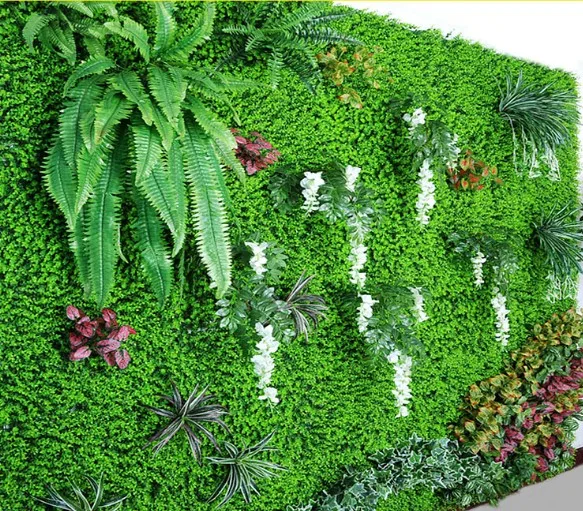 Artificial Silk Hedge Ferns Hanging Plants Wedding Auditorium Mall Hotel Home Garden Party Wall Grass Decoration Greenery Plant