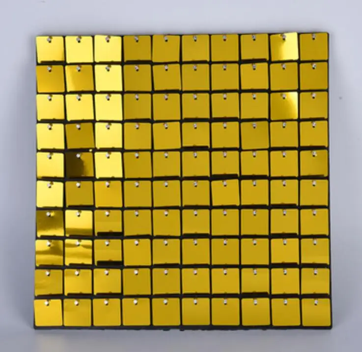 Golden Square Sequin Plastic Board Shop Segni Centro Commerciale Ingresso Sfondo Muro Cartellone Decorazione Lampeggiante Facciata Continua