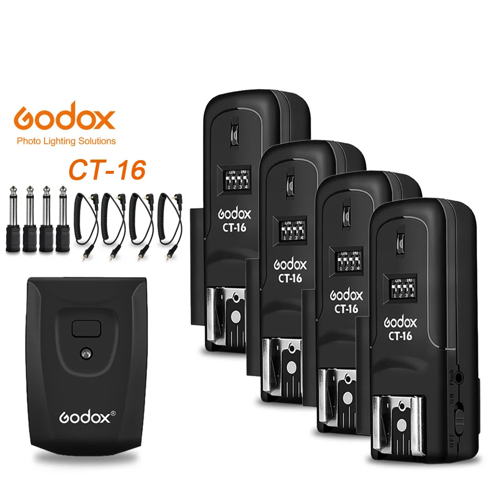 Godox Ct-16 16 Canali Wireless Radio Flash Trigger Trasmettitore/Ricevitore Set Per Canon Nikon Olympus Pentax Studio Flash