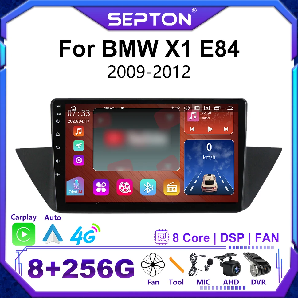 Septon Android 12 Autoradio Per Bmw X1 E84 2009-2012 Autoradio Navigazione Stereo Autoradio Gps Carplay Autoradio 2Din Unità Principale