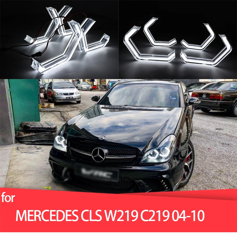 Per Mercedes Benz Cls W219 C219 2004-2010 Accessori Per Auto M4 Iconic Style Led Crystal Angel Eye Kit Eyes Kit