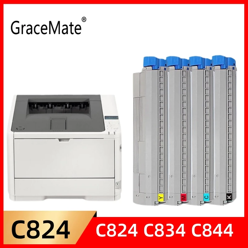 Cartuccia Toner Gracemate Completamente Compatibile Per Oki C824 C824N C834Nw C834Dnw C835Dnwt C844Dnw Cartuccia Stampante 4 Pezzi
