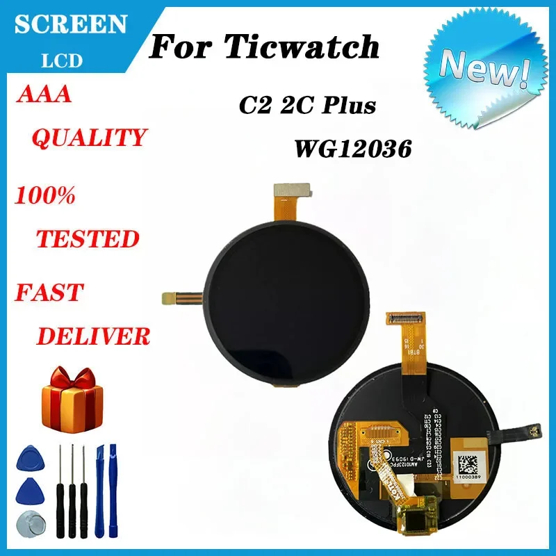Per Ticwatch C2 2C Plus Wg12036 Display Lcd + Touch, Smart Watch Amoled Display Sostituzione E Parti Di Riparazione