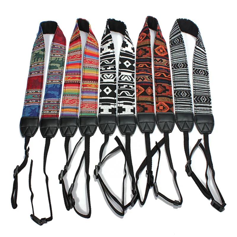 New Colorful Vintage Hippie Style Camera Neck Tracolla Cintura In Cotone Resistente Per Canon Nikon Sony Slr Dslr